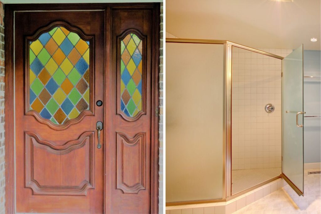Textured Glass Doors